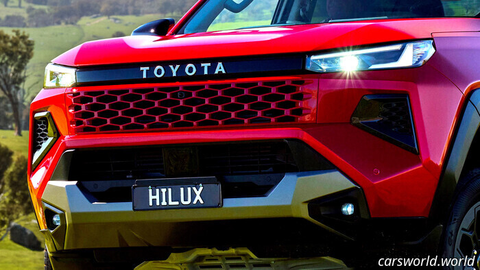 Новый Toyota Hilux предлагает внешний вид, вдохновлённый сумо, и электрическую версию | Carscoops